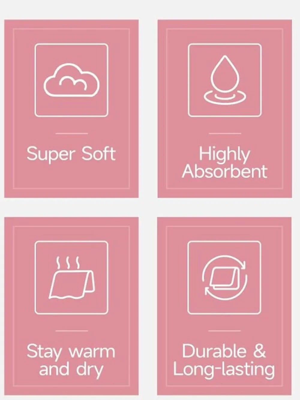 New REDKISS 2 Large Pink All-Purpose Super-Absorbent  Towels  27